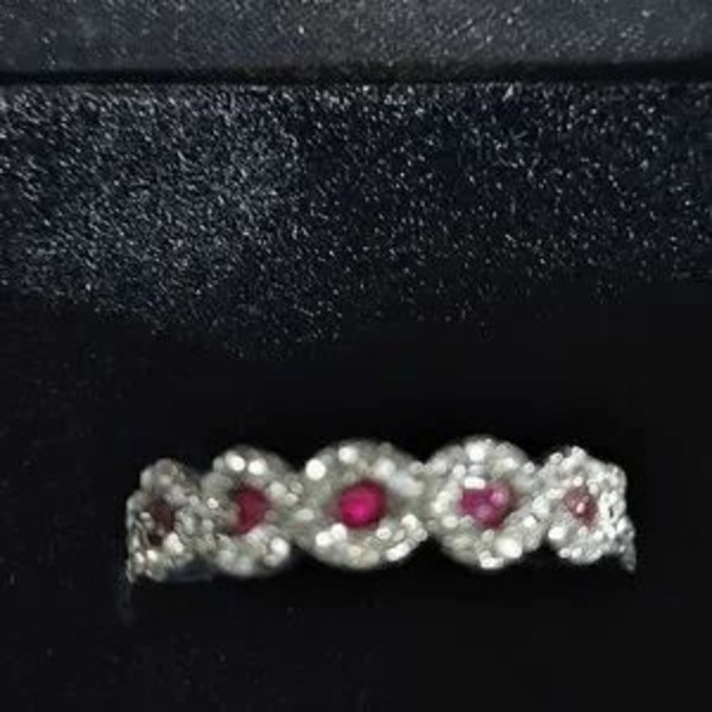 INFINITY RUBY DIAMOND RING - SIZE 7 - Picture 3 of 8